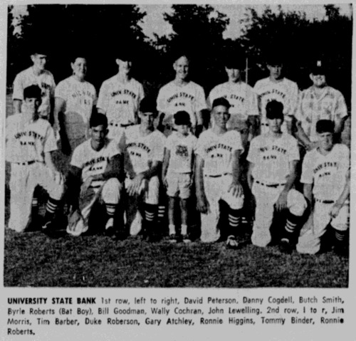 University State Bank Baseball Team