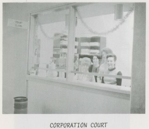 Corporation Court inside City Hall, December 1969.